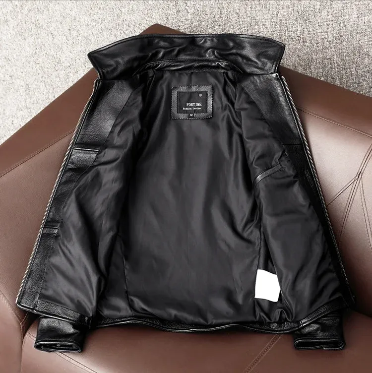 100% genuine leather coat