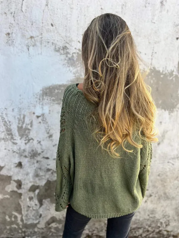 Diamond Open-Knit Sweater Transitional Layering