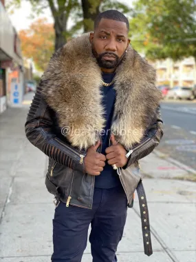 Men's Trey Biker Brown Copper With John Snow Fur