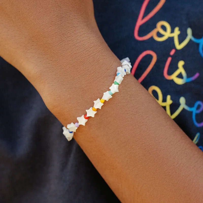 PURA VIDA SERENA STAR BEAD STRETCH BRACELET