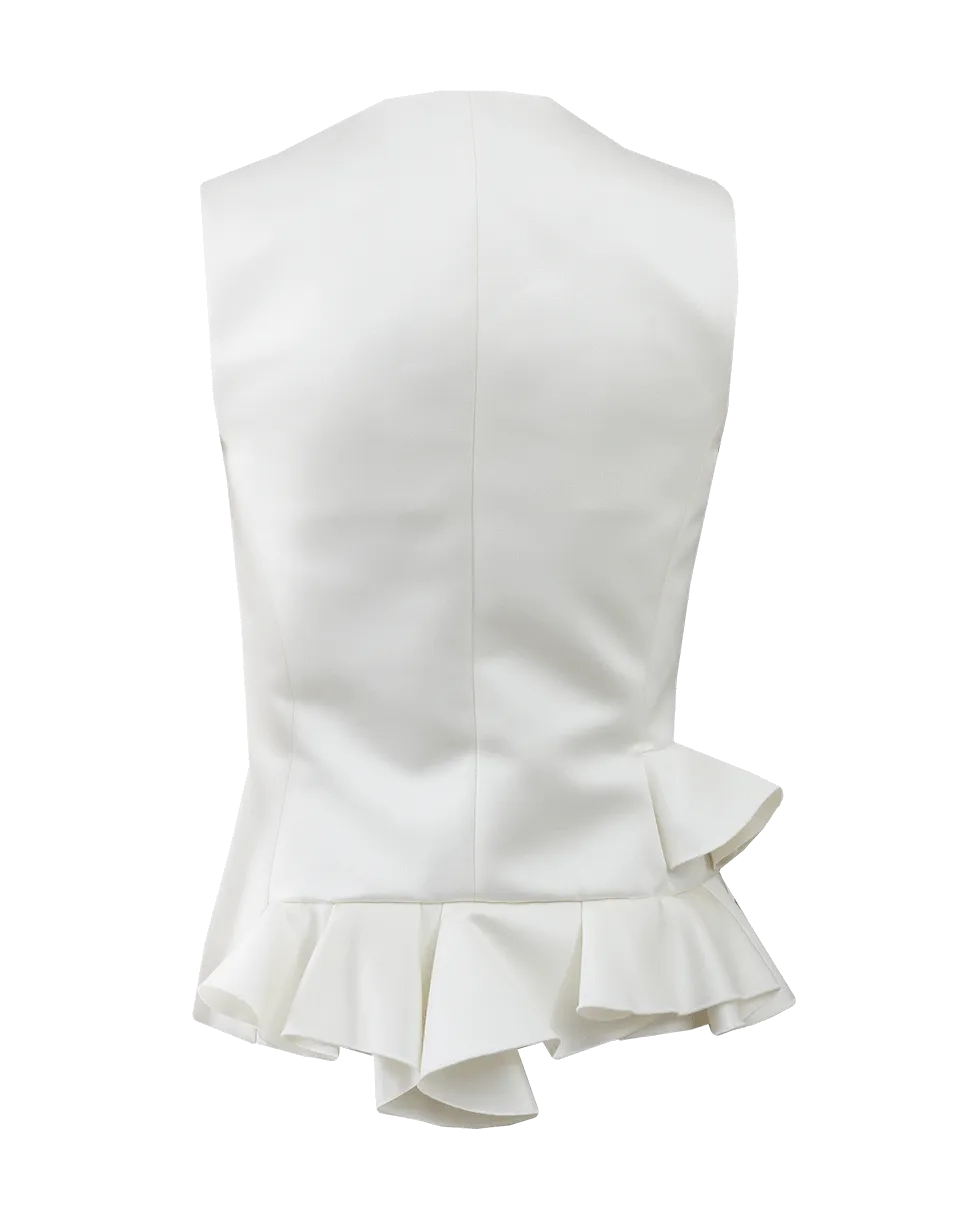 Ruffle Front Gilet