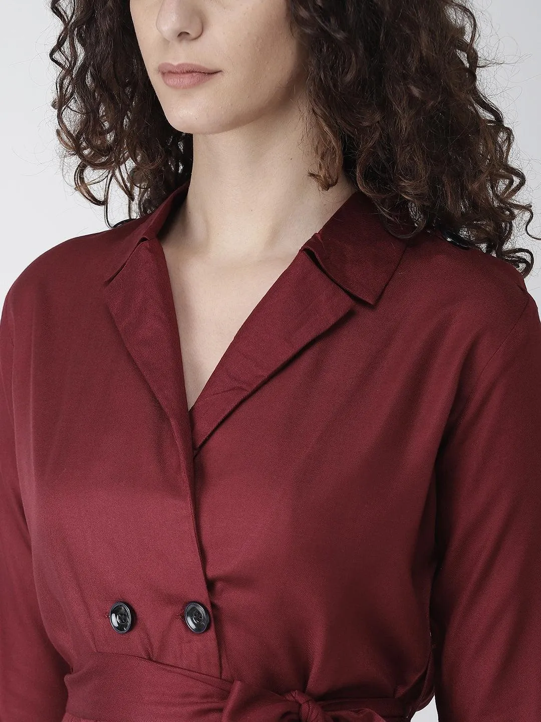 Style Quotient Women Solid Mustard Yellow viscose rayon smart casual Trench Coat