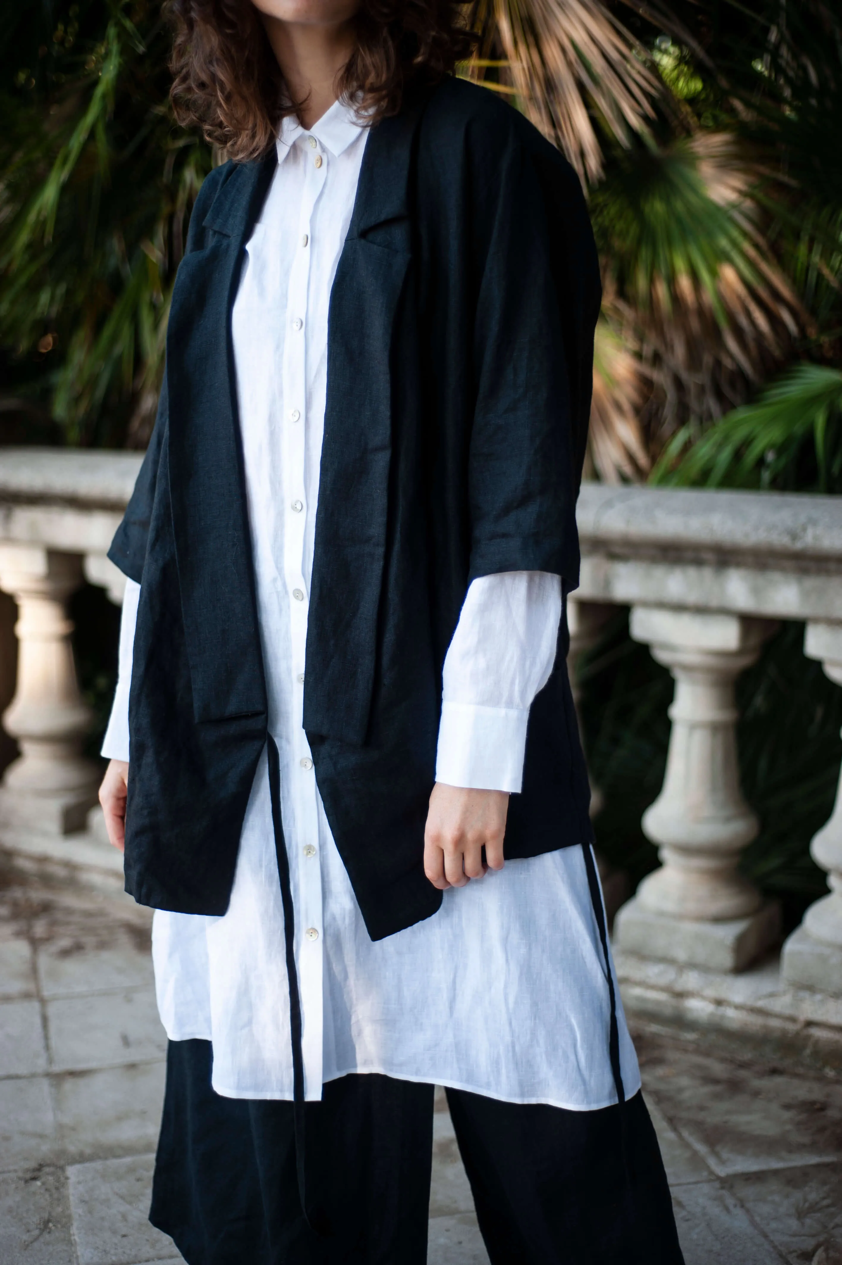 Women's linen kimono style blazer KAZOU
